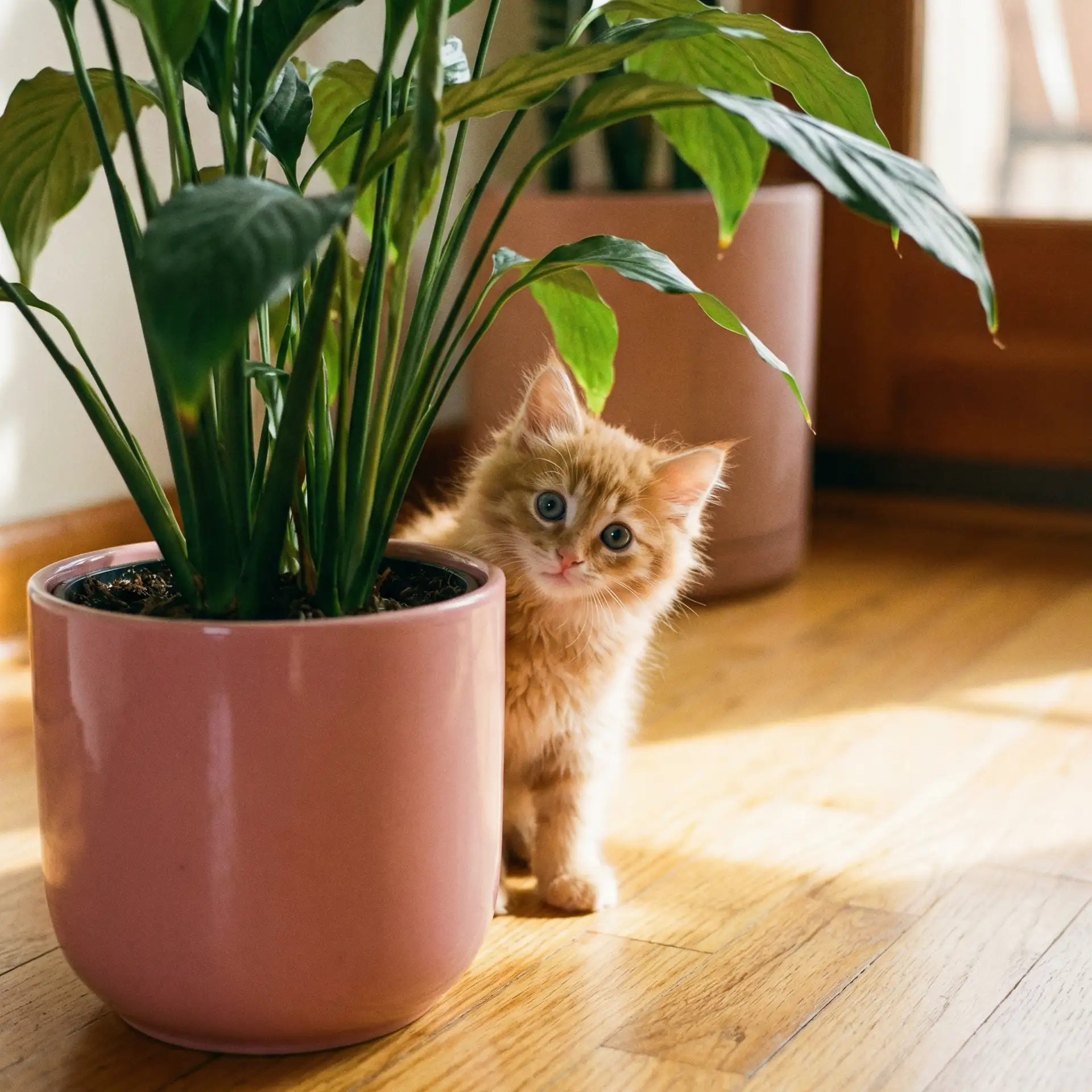 小猫从花盆后探头 - 二次元裸体